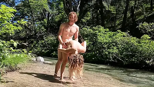 We Got Caught Fucking at a Waterfall with Facial & Cumwalk
