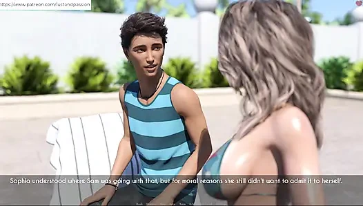 Awam - cewek sam lagi pijat lotion di punggung sophia