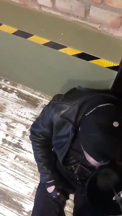 Military Man Pissing on Young Policeman in His Bunker
