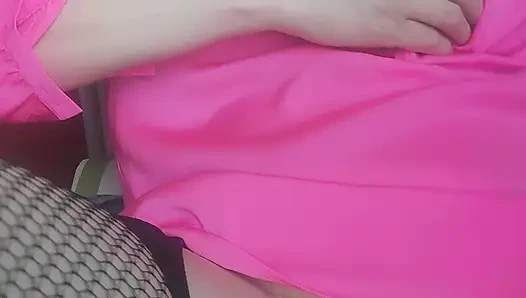 Hot amateur milf ,Wet pussy games with the piglet on the balcony