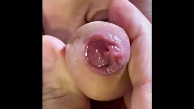 Uncut Mature Bi Dad Coaxes Pre-Cum While Masturbating Tight Foreskin And Cums Close-Up