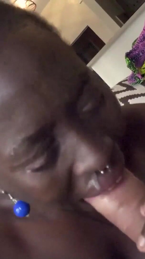 Hot Black Babe Gagging On Big Cock & Gets A Facial POV In Fake Casting | Clip 2