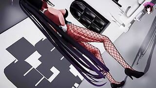 Gros seins Sexy Bunny Girl Dancing Lamb In Mesh collants (3D HENTAI)