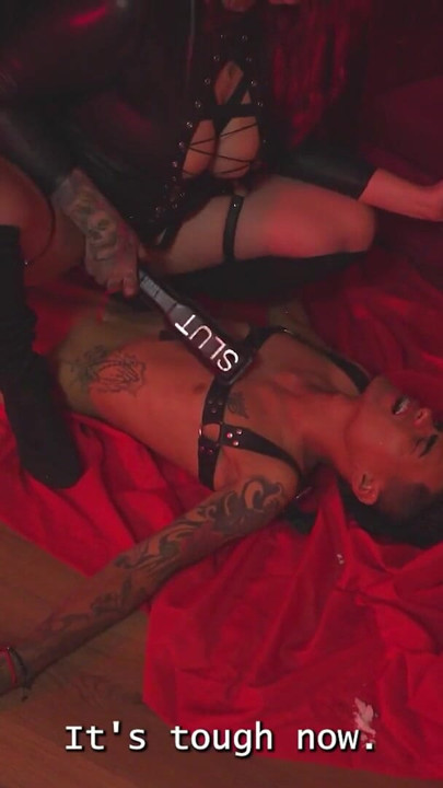 Big cock submissive guy gets whipped in a BDSM room by a Chubby milf! Danyel Mast | Clip 1