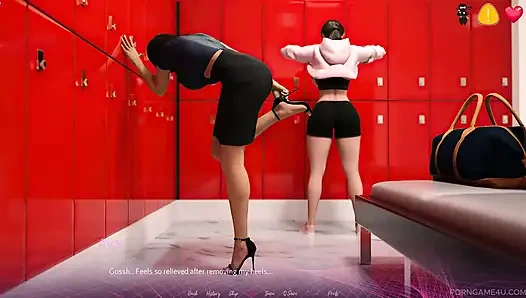 Thirsty MILF Seduces Married Friend in Gym Locker Room - the Office - Part 4 - Damaged Coda - by Porn Game 4u