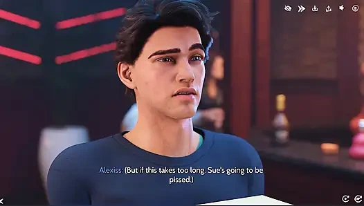 Nach dem wein und flirten zieht Gabby Alexis von Sue weg in den privaten Raum des Nachtclubs für einen VIP-striptease & leidenschaftlichen sex