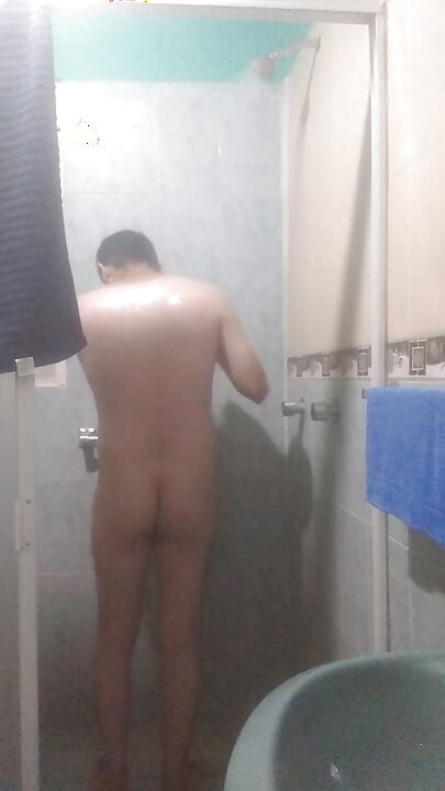 Man in the shower