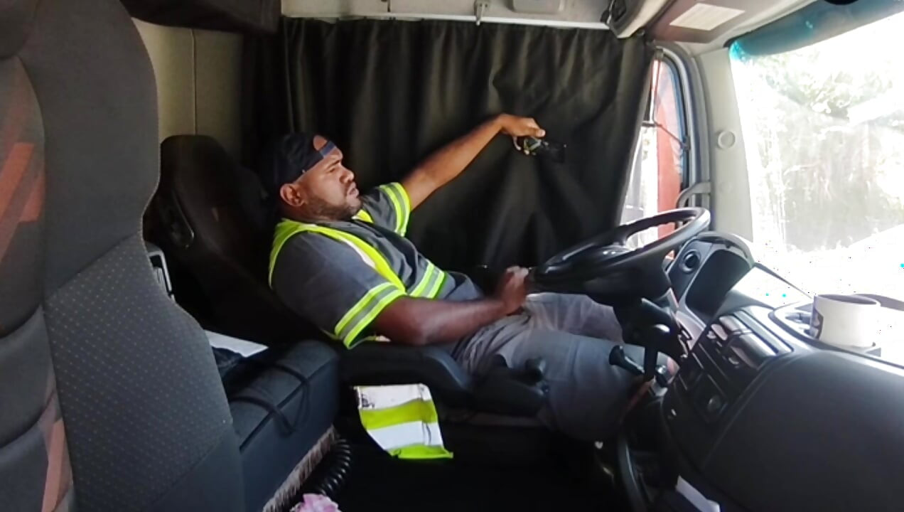 Lunchtime, Alone Inside the Truck.