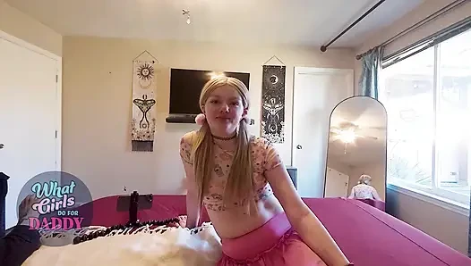 TRUE AMATEUR - 18yo Teen "Stacie" - FIRST EVER PORN - Hardcore Homemade Dominant Daddy Age Gap Kink Blowjob Face Fucking