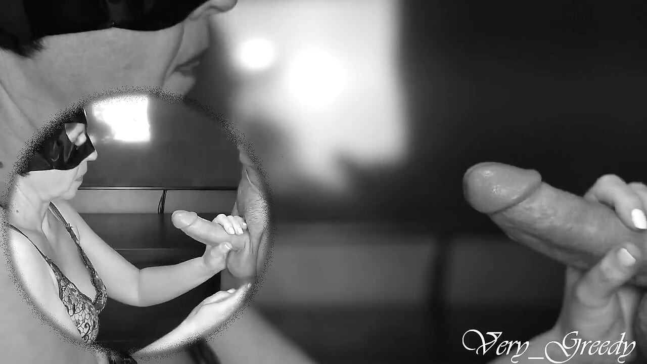 MILF Catwoman Sucks a Big Cock and Swallows the Cum Then Licks It From Her Hands in Double View