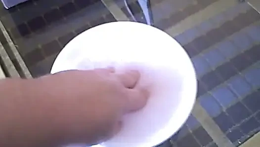Getting my finger nails cleaned, filed by my BBW friend