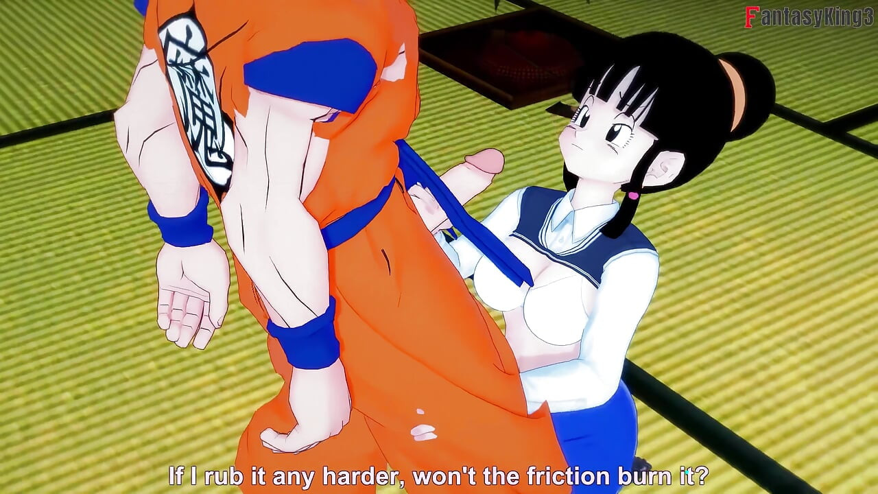 Gohan Goku ve Chi-Chi'nin seks yaptığını görüyor ve katılıyor - Dragon Ball Zex Series