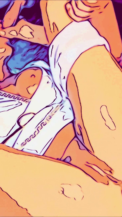 Ass to mouth machine. Hentai cartoon style