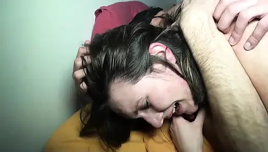 An Amateur Woman Fulfills Her Dream: a Gangbang with Big White Dicks.