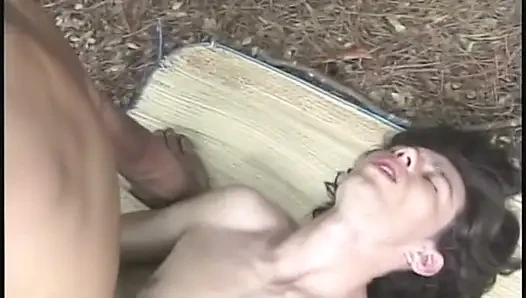 Great anal bang in the forest