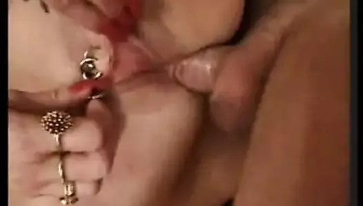 I am Pierced granny with piercings taking dick up her ass