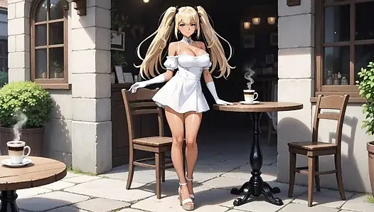 A walk with Rumi. She plays with her pussy