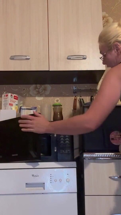 So Horny That Masturbate Whole Cooking and corn fuck | Clip 1