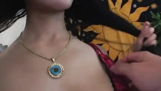 Asian petite MILF gets a big dick in teeny pussy