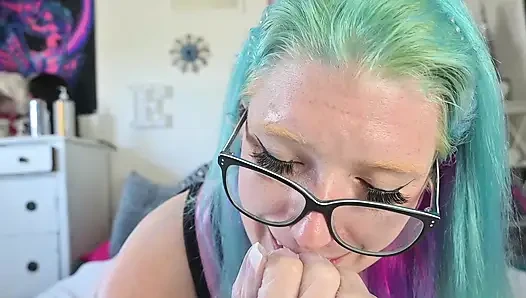 Girlfriend's Gloved Body Sniffing