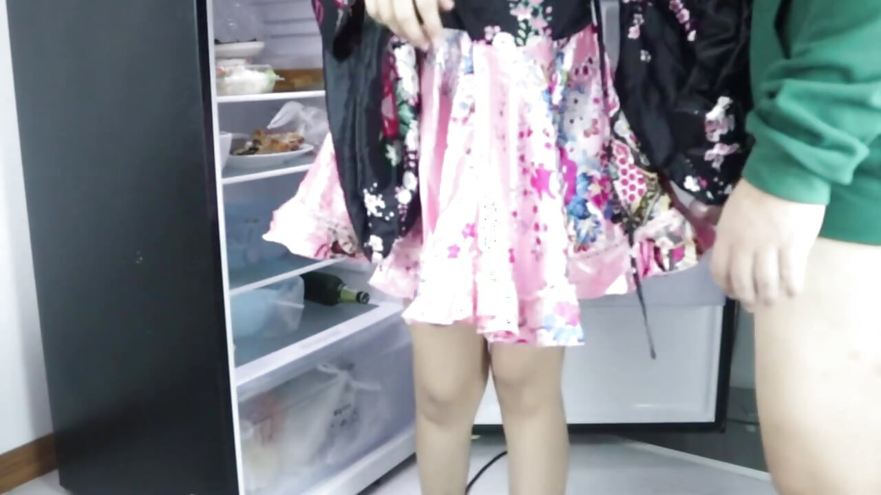 Thai Girl looking for Food Gets Fucked in Front of the Refrigerator