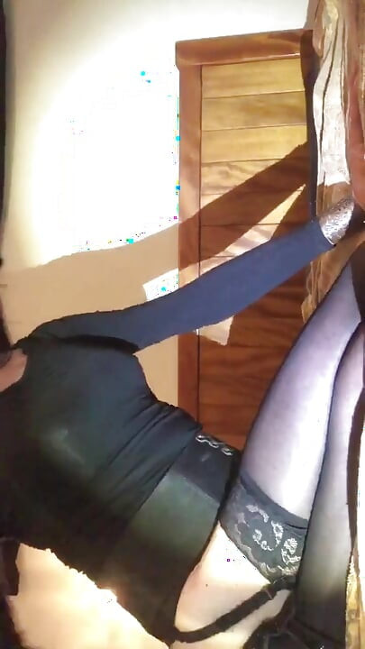 Kina Enjoying Riding on Top of Her Black Toy