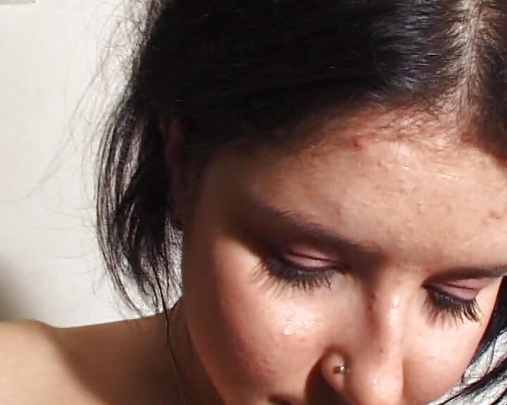 Cute babe gets a facial after hot anal sex