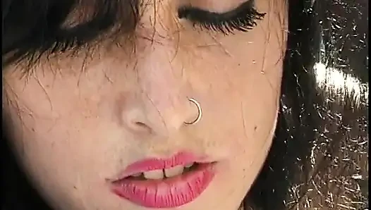 Horny with round boobs begs for dick peneteration outdoor