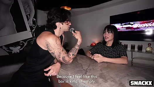 Hooked on His Look - Milfy Bartender Left Work for Him