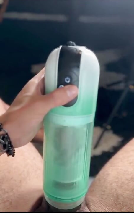 Pumping and masturbating my cock