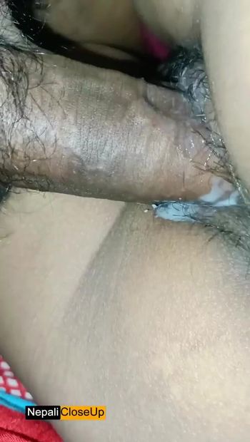 Hairy Asian Pussy Creampied - Nepali Close-Up