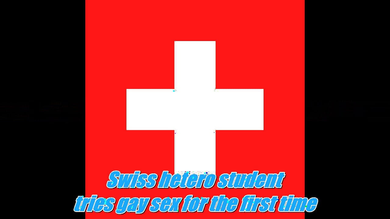 Straight Swiss student tries gay sex for the first time!