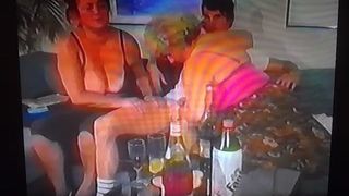 Granny  and Mature vs young man  retro 1998 vhs.Part 1