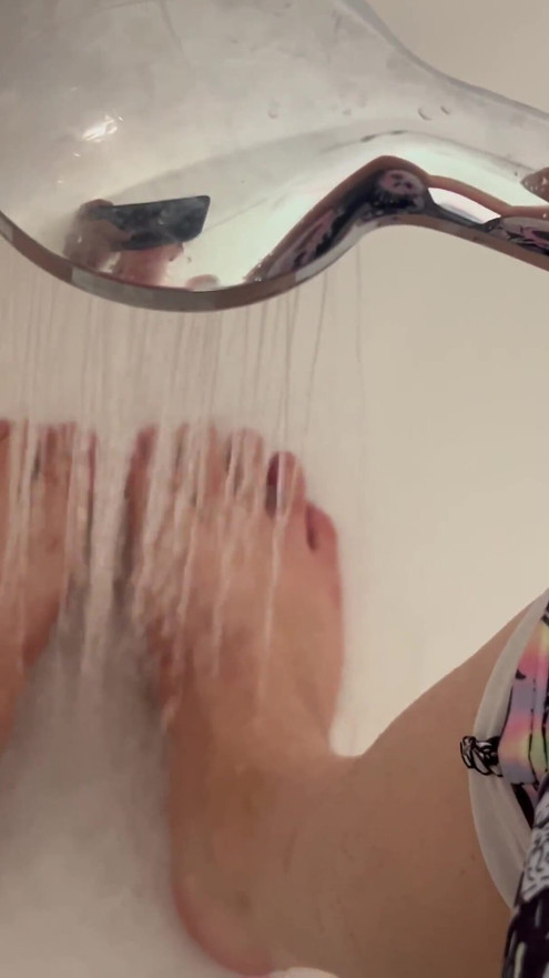 Washing My Sweaty Feet After Running