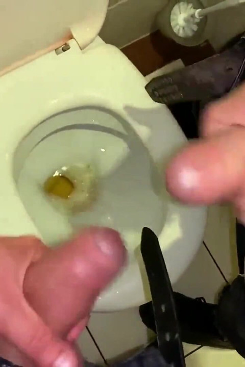 Pissing Together Then Jerk Together, but Cant Cum, Someone Comes