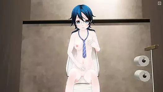 Toilets porn video – Student Cums in the Toilet with Ahegao