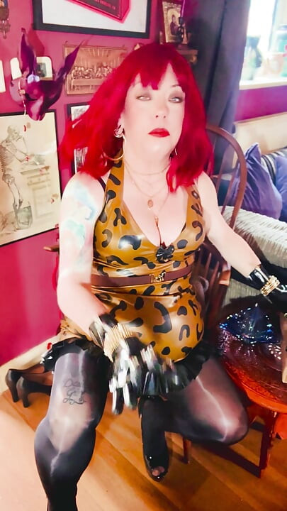 Latex Clad Smoker Tina Snua Smoking A Cigarette In Rubber Gloves & Lots Of Rings