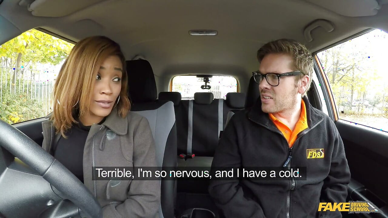 Fake Driving College - Gorgeous Kiki Gives Blowjob in Backseat for Cheaper Driving Lessons
