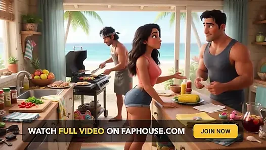 Secret Summer Heat in the Beach House Jacuzzi with My Partner's Closest Friend (ai Generated)