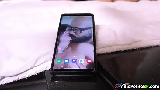 My Husband walked half-in bed