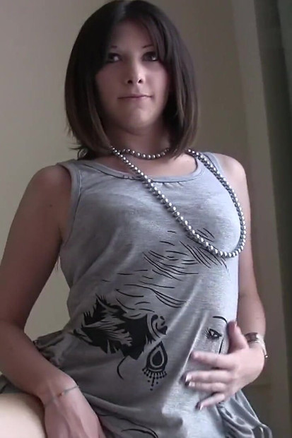 Lovely 18 Year Brunette Does Her First Casting