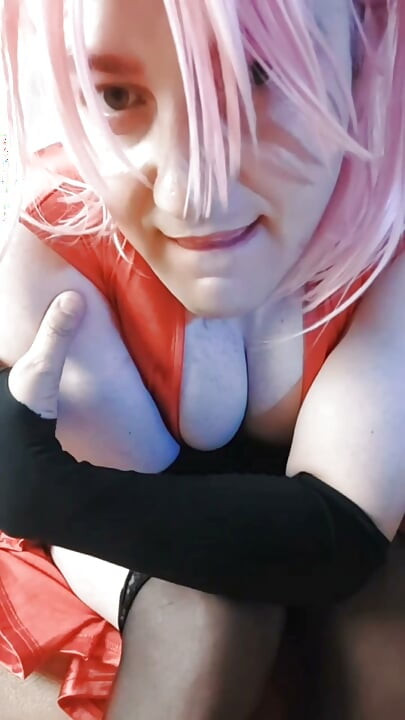 Red Dressed White Skin Slutty Sissy