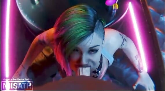 Judy is cleaning and polishing that big cock with her hot mouth
