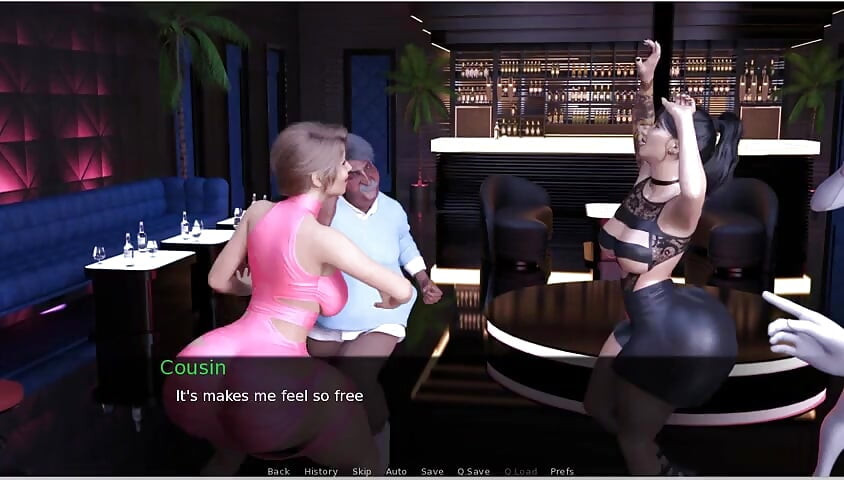 Grandpa's Visit -gameplay - Roleplay - Oldman Fucks Two Teens After Party and Fills Their Ass with Cum