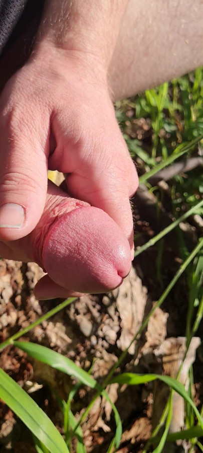 Jerking off in the forest