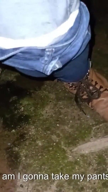 Spectacular moment from "Couple peeing and having sex in public behind the church"