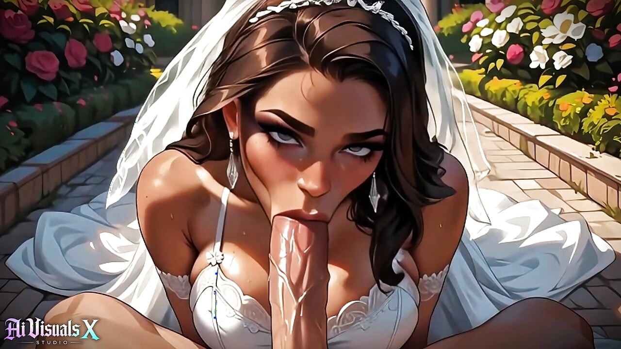 LATINA panna młoda nie może się oprzeć BWC tuż przed ślubem - głębokie gardło i anal (4K AI Animowane)