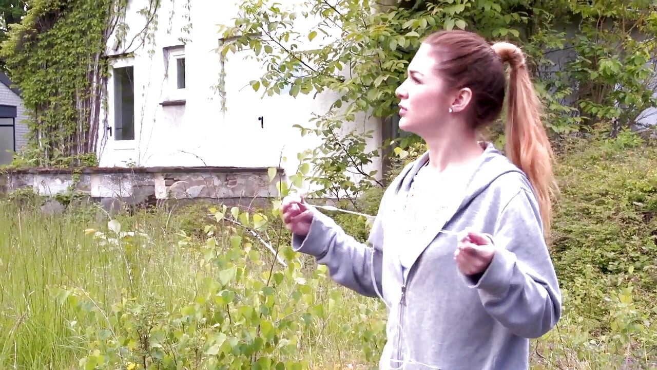 Sexy couple gets into the outdoor sex right after their daily routine,yoga and jogging