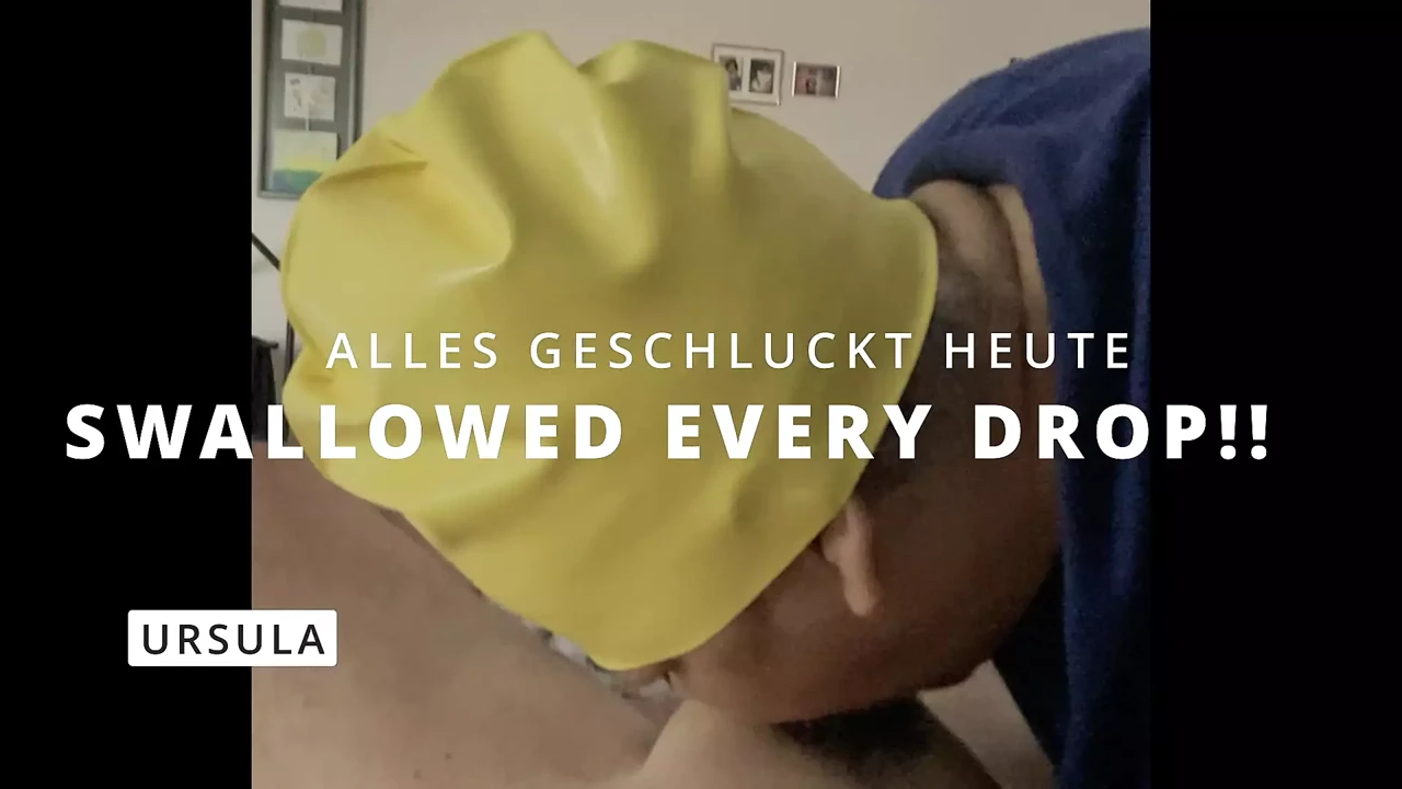 Yellow Latex Swim Cap