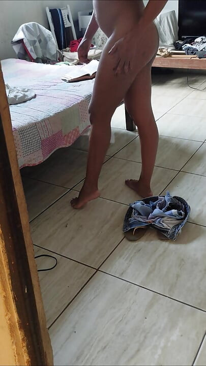 the young black and skinny girl at grandma's house